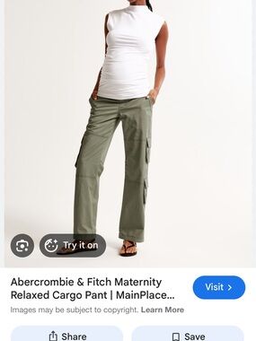 Abercrombie & Fitch Olive Green Maternity Cargo Pants